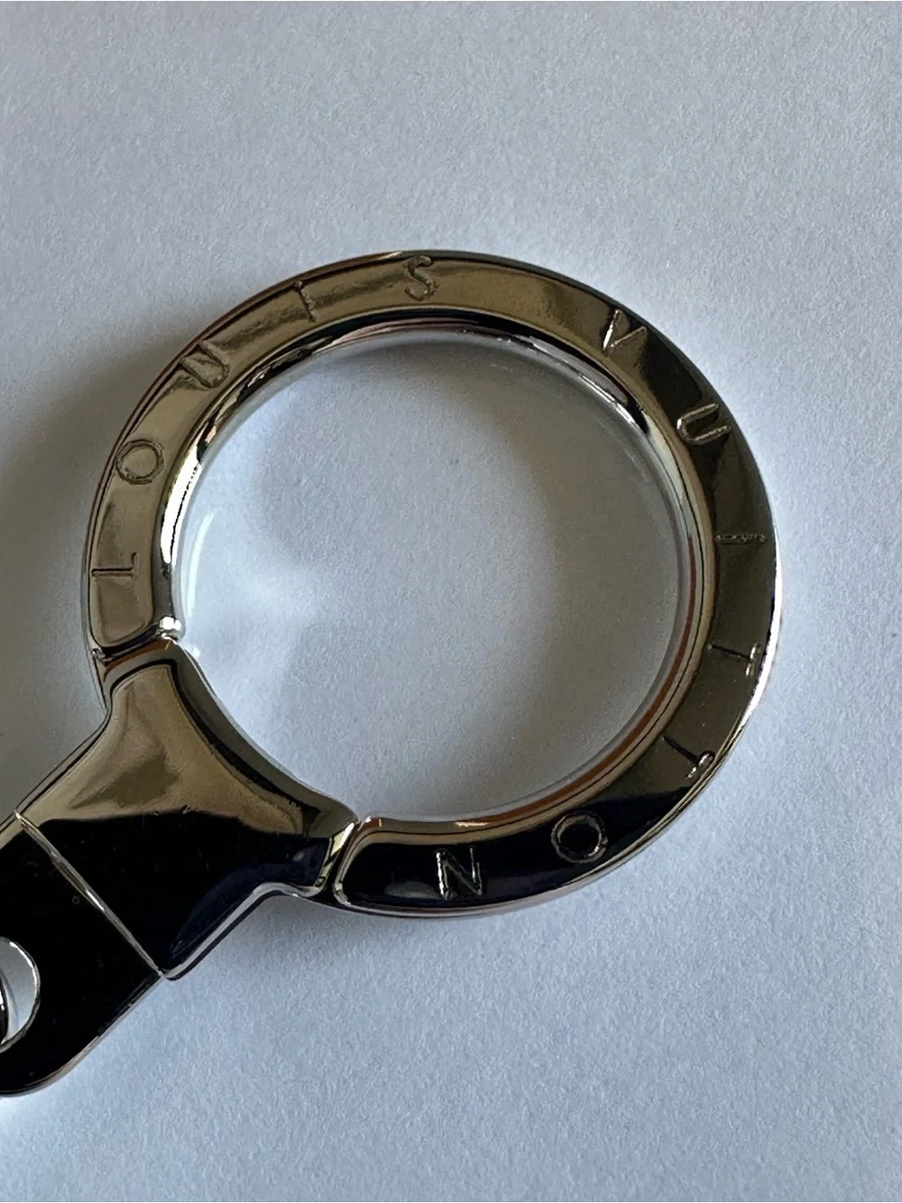 Louis Vuitton Porte-Clés Initiales LV Key Holder Silver M65071